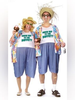 Novelty 'Which Way to the Buffet?' Tacky Tourist Unisex Halloween Costume OSFM